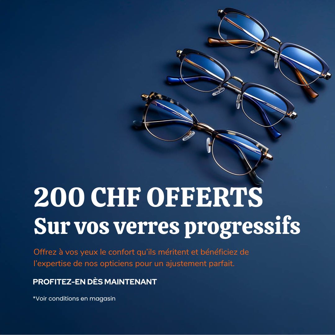 200 offert sur vos verres progressif chez Art'Optique